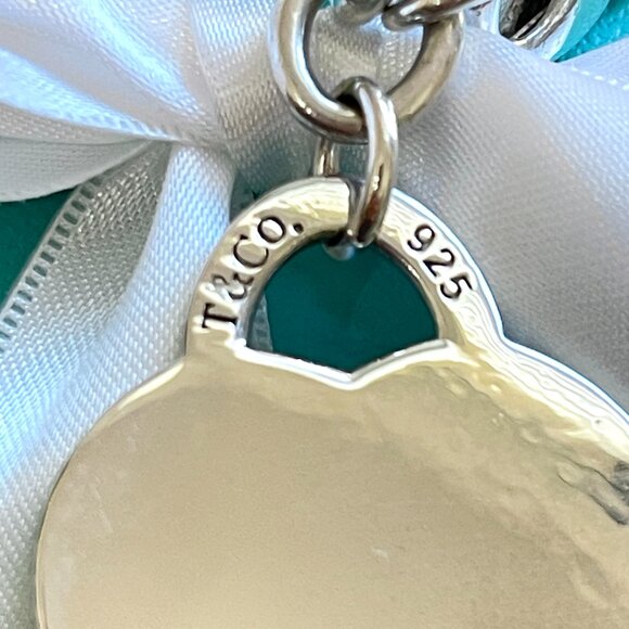 Tiffany & Co. XL Heart Bracelet Silver Extra Large RTT Return To Tiffany - Picture 5 of 10